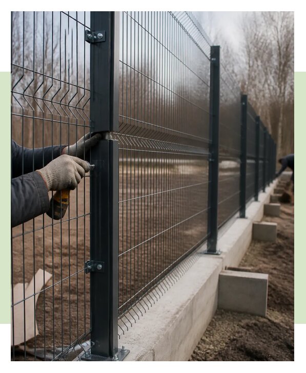 Монтаж панельных ограждений под ключ для объектов в Кондопоге